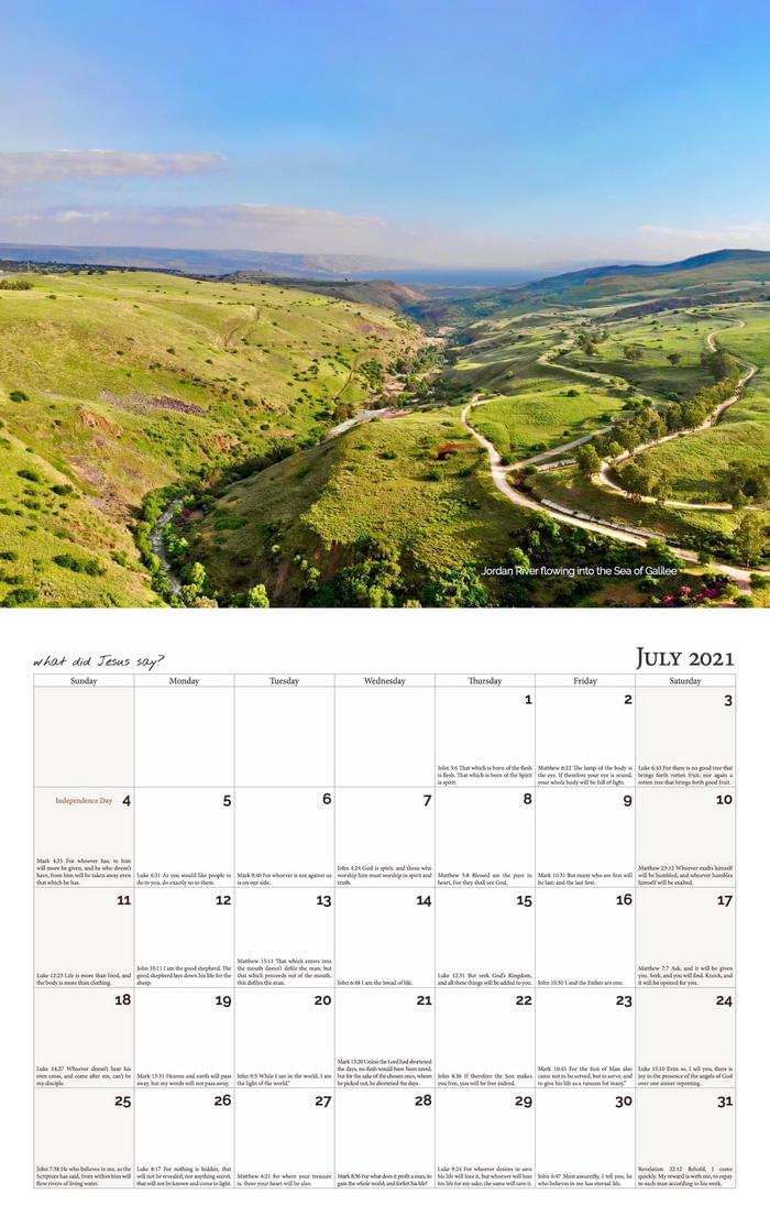 2021 Calendar Northern Israel Sergio and Rhoda in Israel